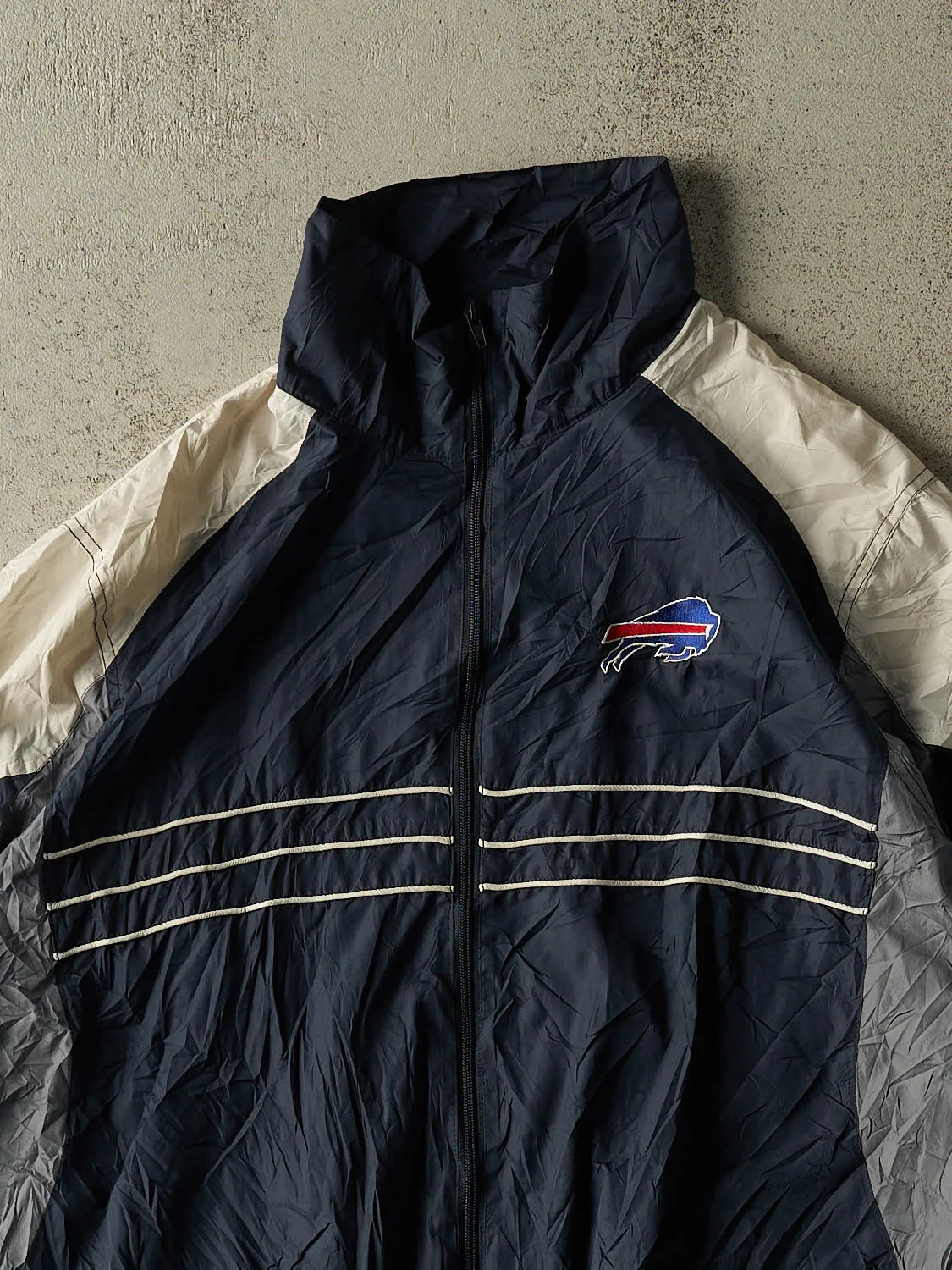 Vintage Y2K Navy Blue Buffalo Bills Windbreaker Jacket (XL/XXL) sold by Rebalance Vintage product image thumbnail 2