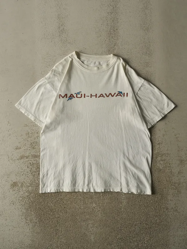 Vintage 90s White Maui Hawaii Tee (M/L) made by Rebalance Vintage