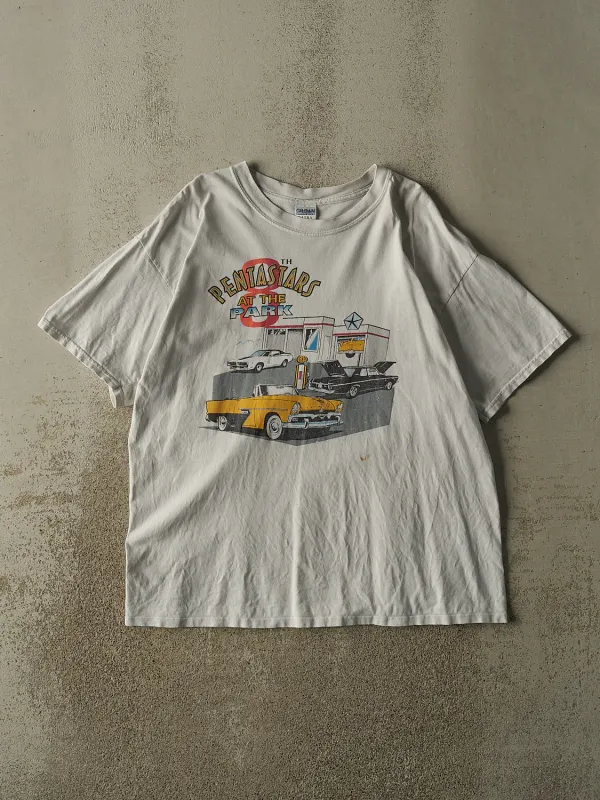 Vintage 90s Grey Car Tee (L/XL) made by Rebalance Vintage