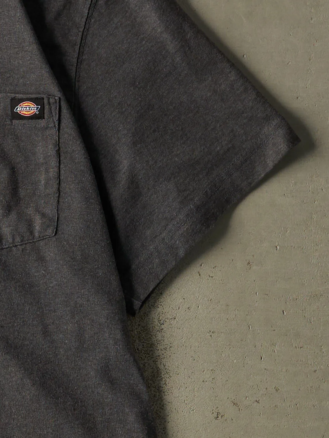 Vintage Y2K Charcoal Grey Dickies Embroidered Pocket Tee (XL/XXL) sold by Rebalance Vintage product image thumbnail 4