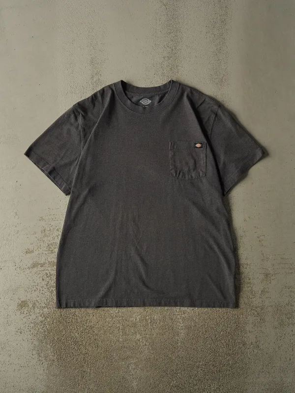 Vintage Y2K Charcoal Grey Dickies Embroidered Pocket Tee (XL/XXL) made by Rebalance Vintage