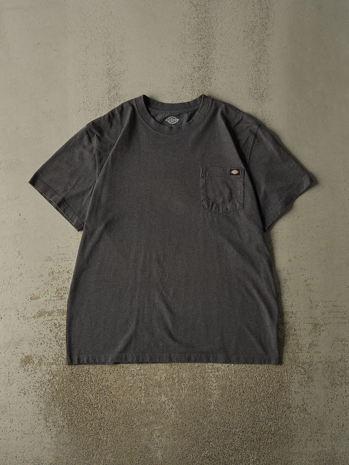 Vintage Y2K Charcoal Grey Dickies Embroidered Pocket Tee (XL/XXL) sold by Rebalance Vintage