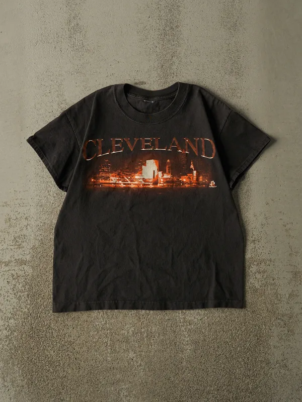 Vintage Y2K Faded Black Cleveland Tee (S) made by Rebalance Vintage