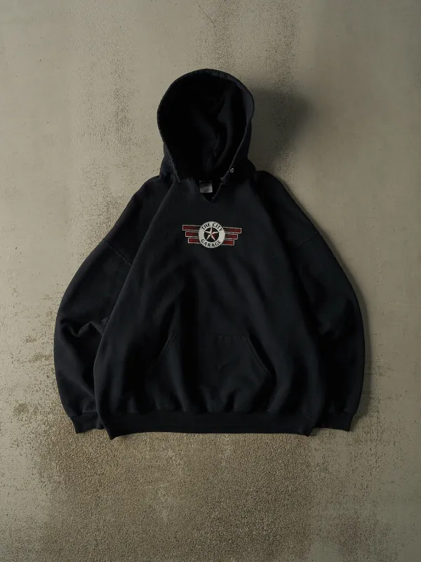 Vintage Y2K Faded Black The City Garage  Hoodie (XXL/XXXL) made by Rebalance Vintage