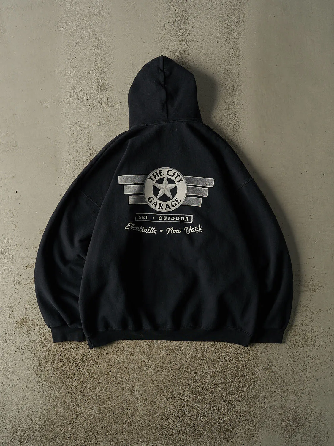 Vintage Y2K Faded Black The City Garage Hoodie (XXL/XXXL) sold by Rebalance Vintage product image thumbnail 2