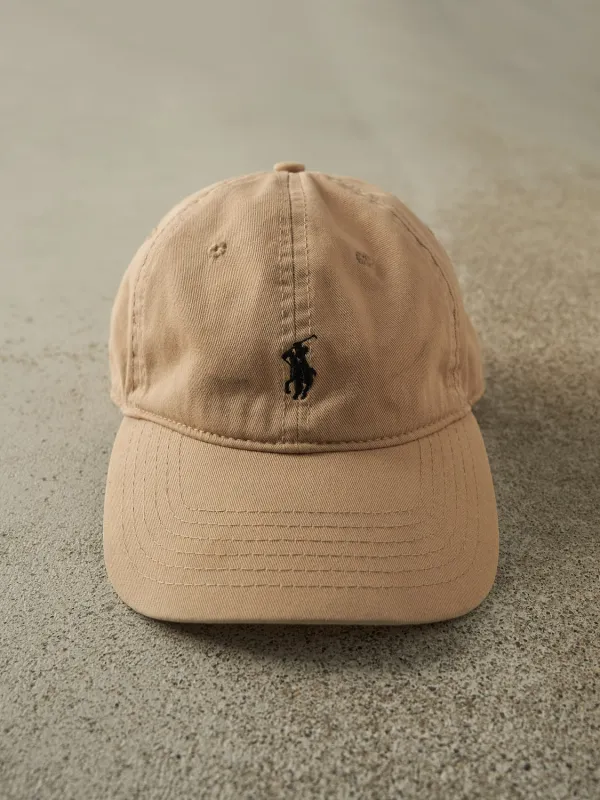 Vintage 90s Beige Polo Ralph Lauren Strapback Hat (O/S) made by Rebalance Vintage
