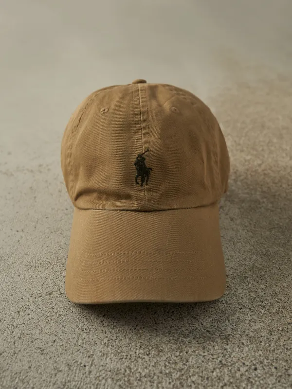 Vintage Y2K Camel Polo Ralph Lauren Strapback Hat (O/S) made by Rebalance Vintage