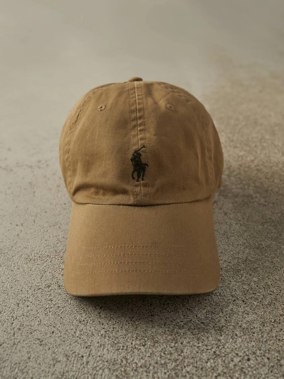 Vintage Y2K Camel Polo Ralph Lauren Strapback Hat (O/S) sold by Rebalance Vintage