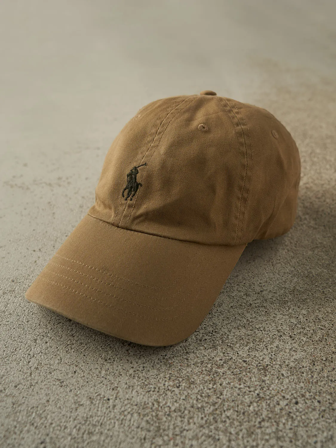Vintage Y2K Camel Polo Ralph Lauren Strapback Hat (O/S) sold by Rebalance Vintage product image thumbnail 2