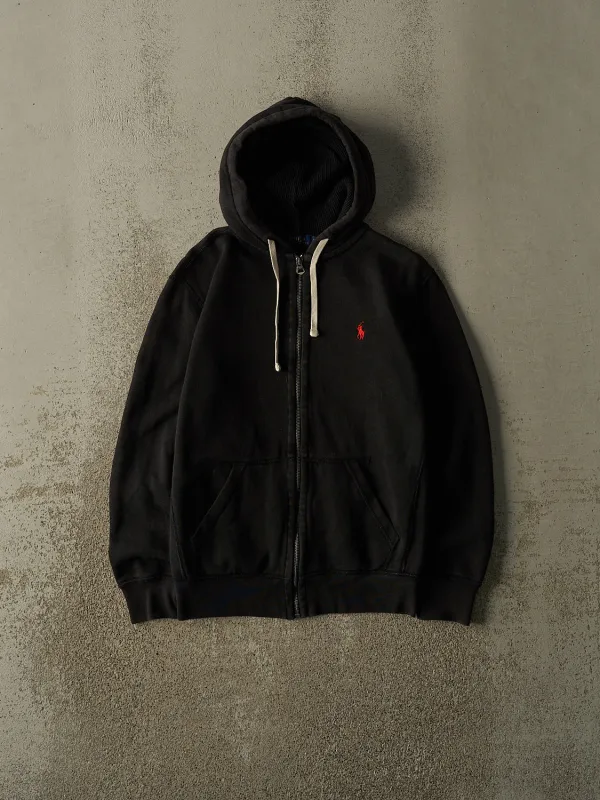 Vintage Y2K Black Polo Ralph Lauren Zip Up  Hoodie (S) made by Rebalance Vintage