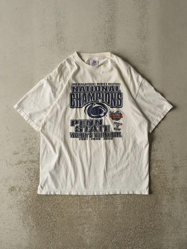 Vintage 09' White Penn State National Champion Tee (L/XL) made by Rebalance Vintage