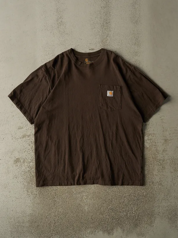 Vintage Y2K Brown Carhartt Pocket Tee (XL/XXL) made by Rebalance Vintage