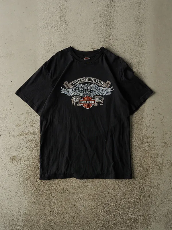 Vintage 07' Black Harley Davidson Singapore Tee (L/XL) made by Rebalance Vintage