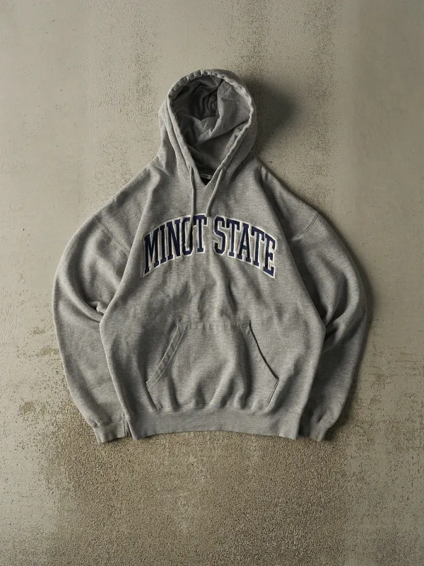 Vintage 90s Grey Minot State Hoodie (M) made by Rebalance Vintage