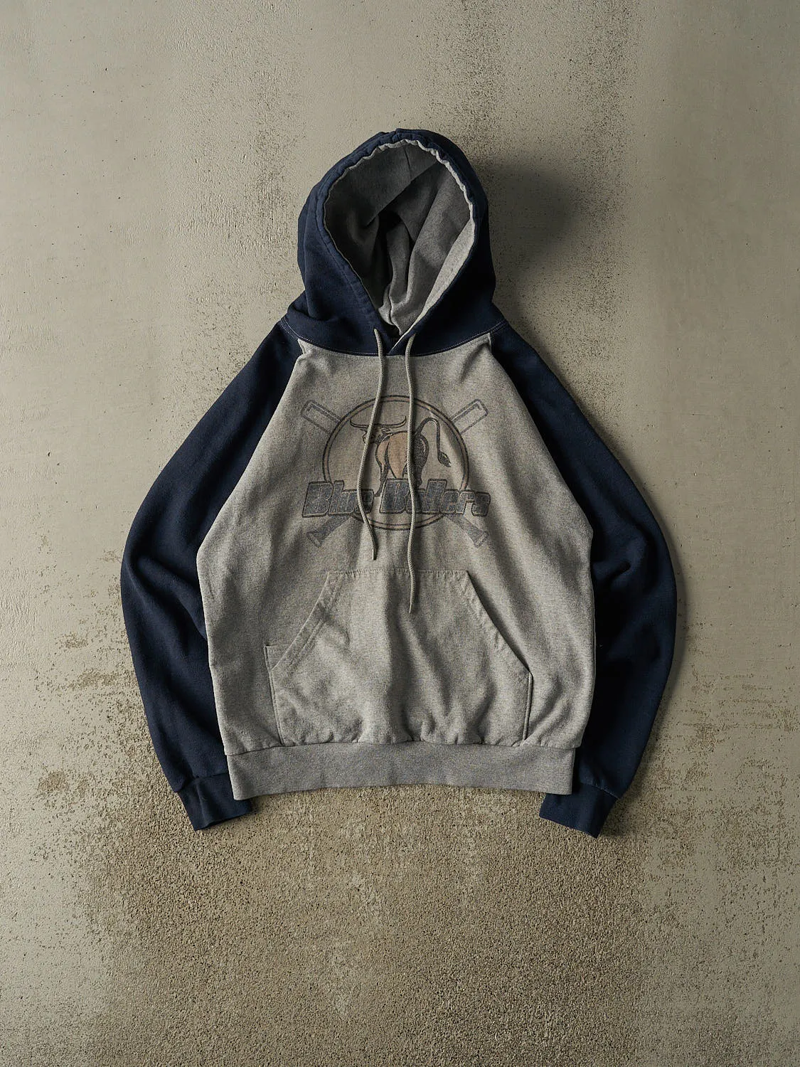 Vintage 90s Grey Blue Ballers Hoodie (S/M) sold by Rebalance Vintage