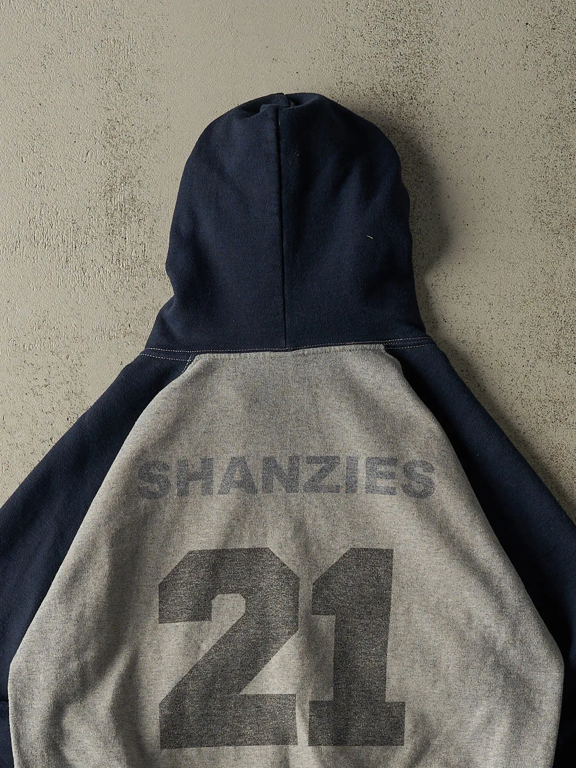Vintage 90s Grey Blue Ballers Hoodie (S/M) sold by Rebalance Vintage product image thumbnail 4