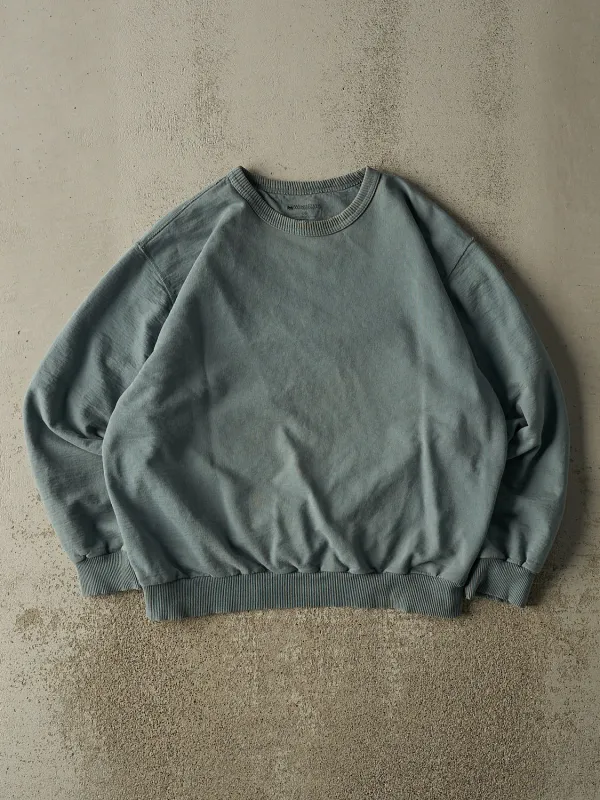Vintage Y2K Washed Green Wind River Blank Crewneck (L) made by Rebalance Vintage