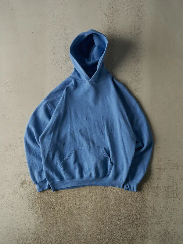 Vintage Y2K Blue Blank Hoodie (XL) made by Rebalance Vintage