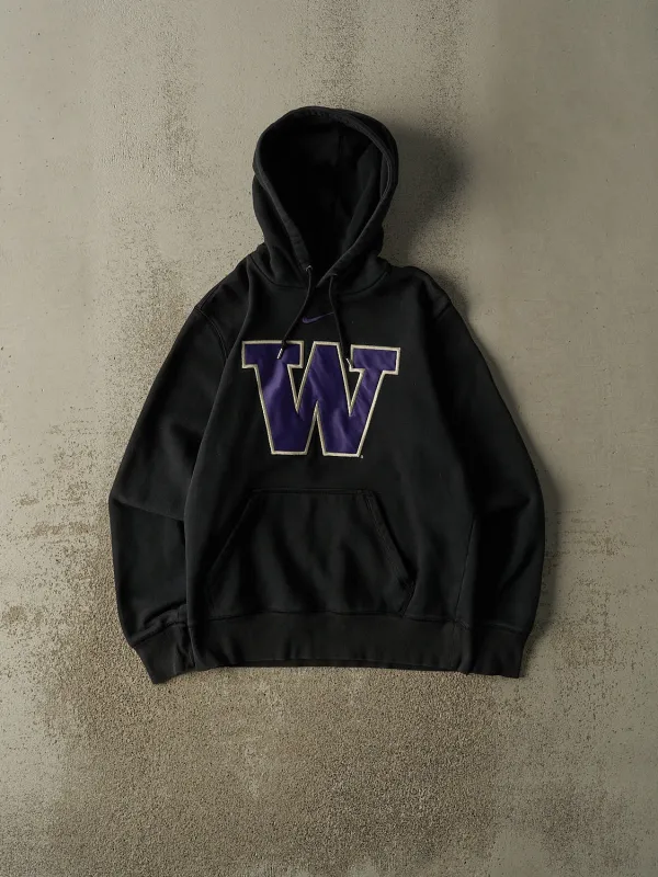 Vintage Y2K Black Nike Middle Swoosh University of Washington Hoodie (S/M) made by Rebalance Vintage