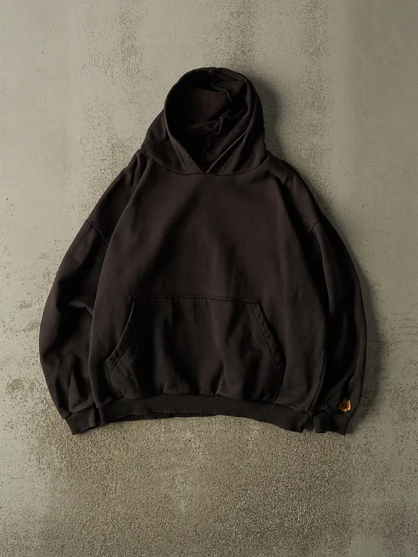 Vintage Y2K Faded Black Fire Resistant Hoodie (M) made by Rebalance Vintage