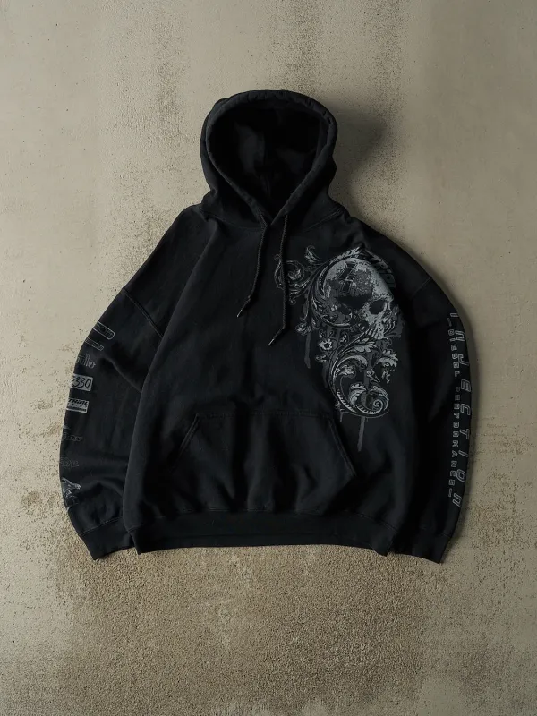 Vintage Y2K Black Industrial Injection Hoodie (L/XL) made by Rebalance Vintage