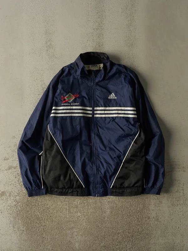 Vintage 90s Navy Blue Adidas Windbreaker Jacket (M/L) made by Rebalance Vintage