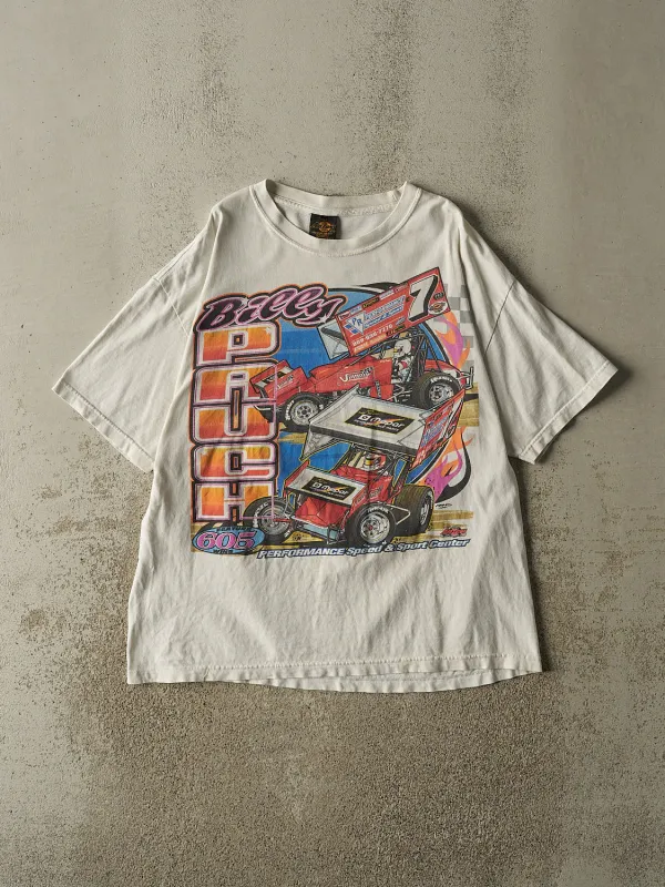 Vintage 04' White Billy Pauch Racing Tee (L/XL) made by Rebalance Vintage