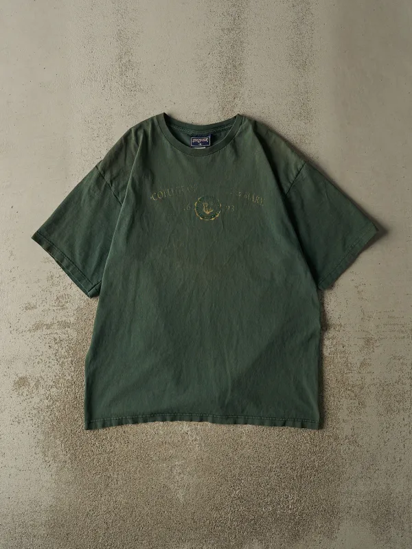 Vintage 90s Sun Faded Green College of William & Mary Tee (XL) made by Rebalance Vintage