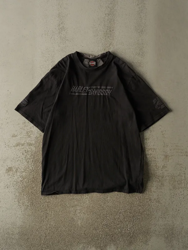 Vintage Y2K Black Harley Davidson Chilliwack BC Tee (L/XL) made by Rebalance Vintage