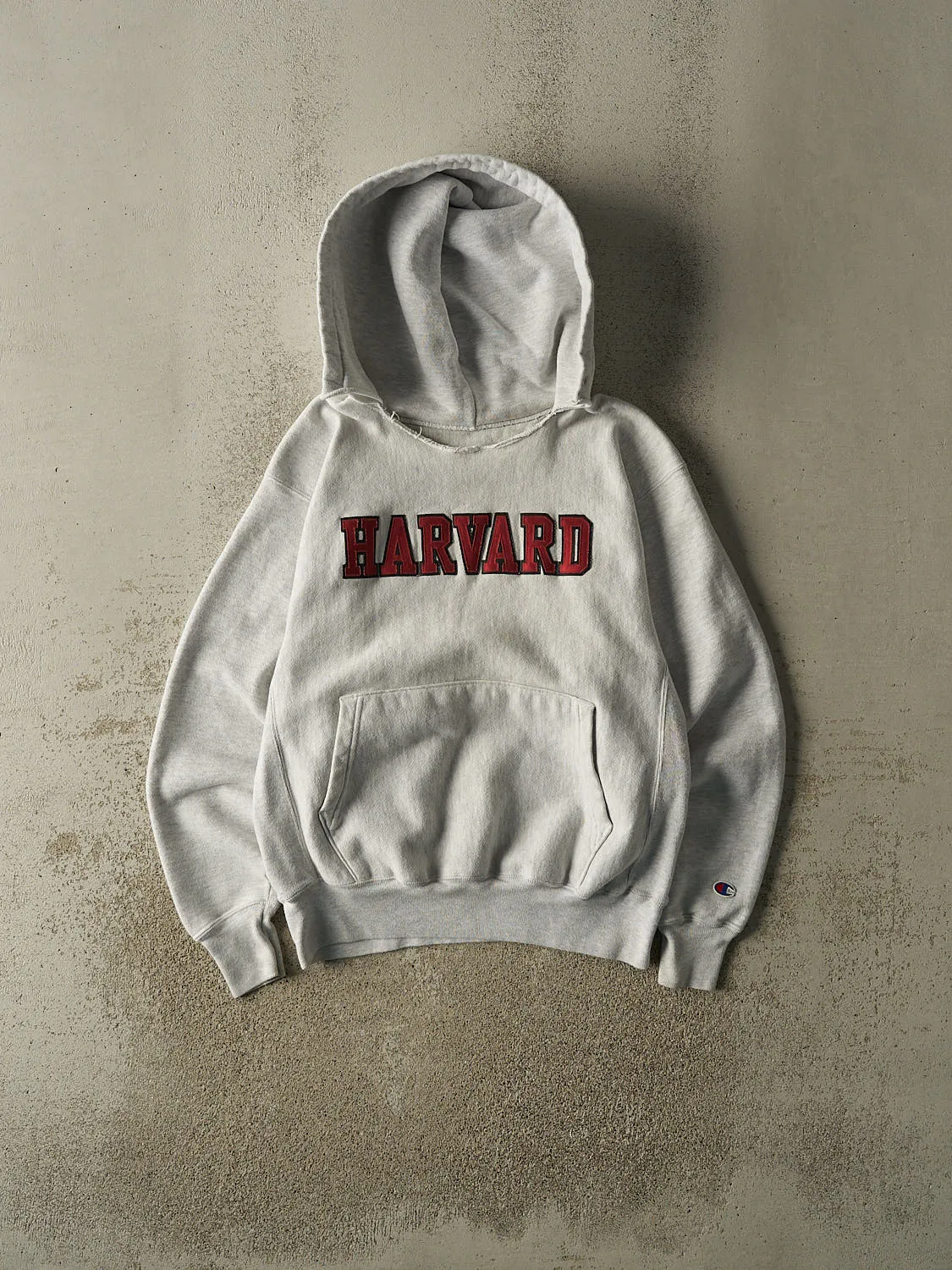 Vintage 90s Heather Grey Champion Reverse Weave Harvard University Hoodie (S/M) sold by Rebalance Vintage