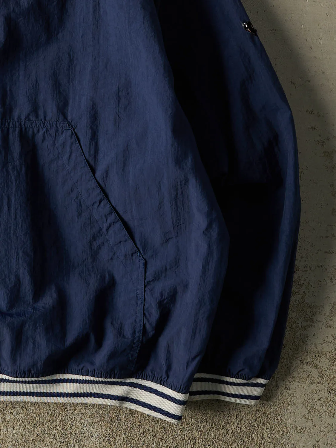 Vintage 90s Navy Blue Nike Pull Over Windbreaker Jacket (XL) sold by Rebalance Vintage product image thumbnail 3