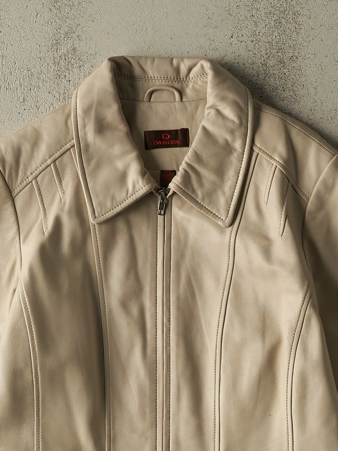 Vintage Y2K Beige Danier Soft Trench Leather Jacket (S/M) sold by Rebalance Vintage product image thumbnail 3