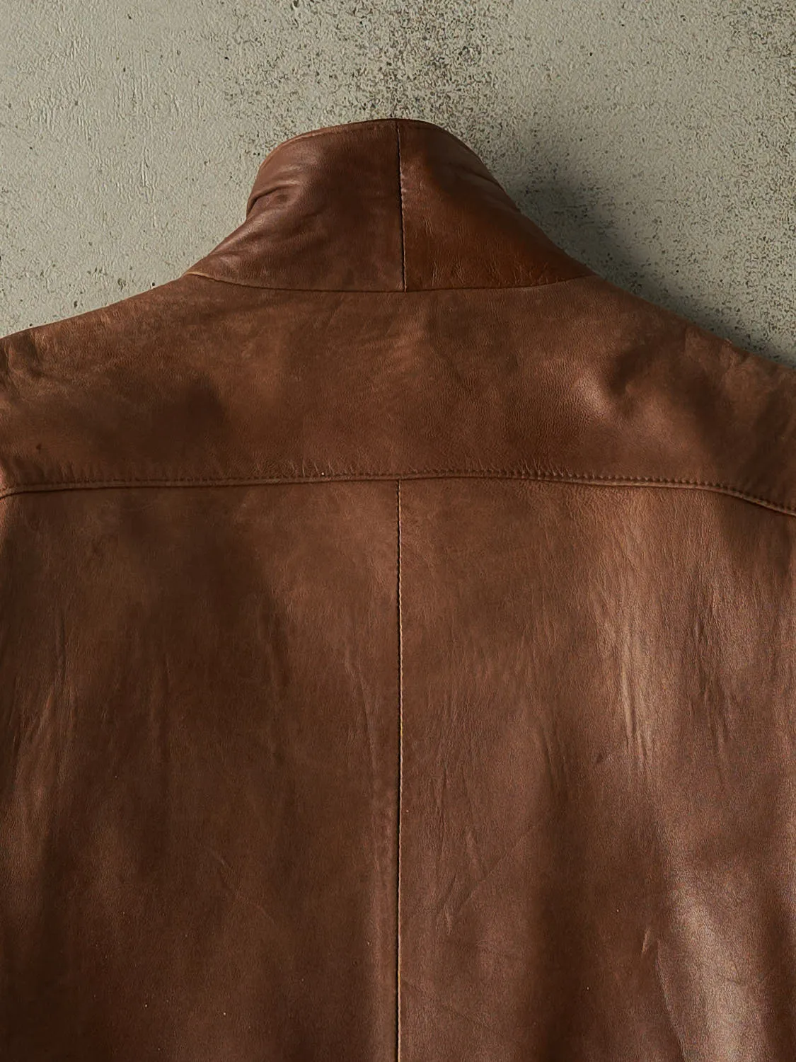 Vintage 90s Brown Soft Leather Jacket (M/L) sold by Rebalance Vintage product image thumbnail 4