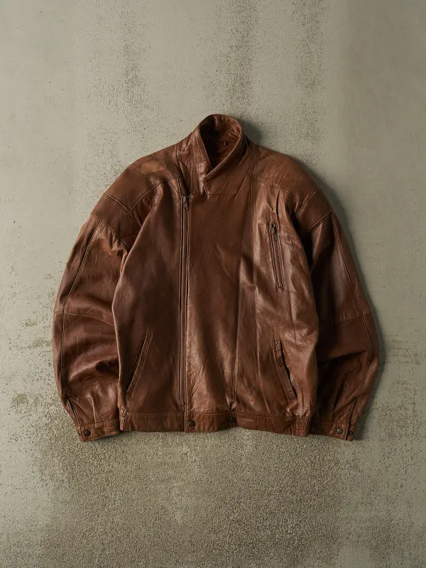Vintage 90s Brown Soft Leather Jacket (M/L) made by Rebalance Vintage