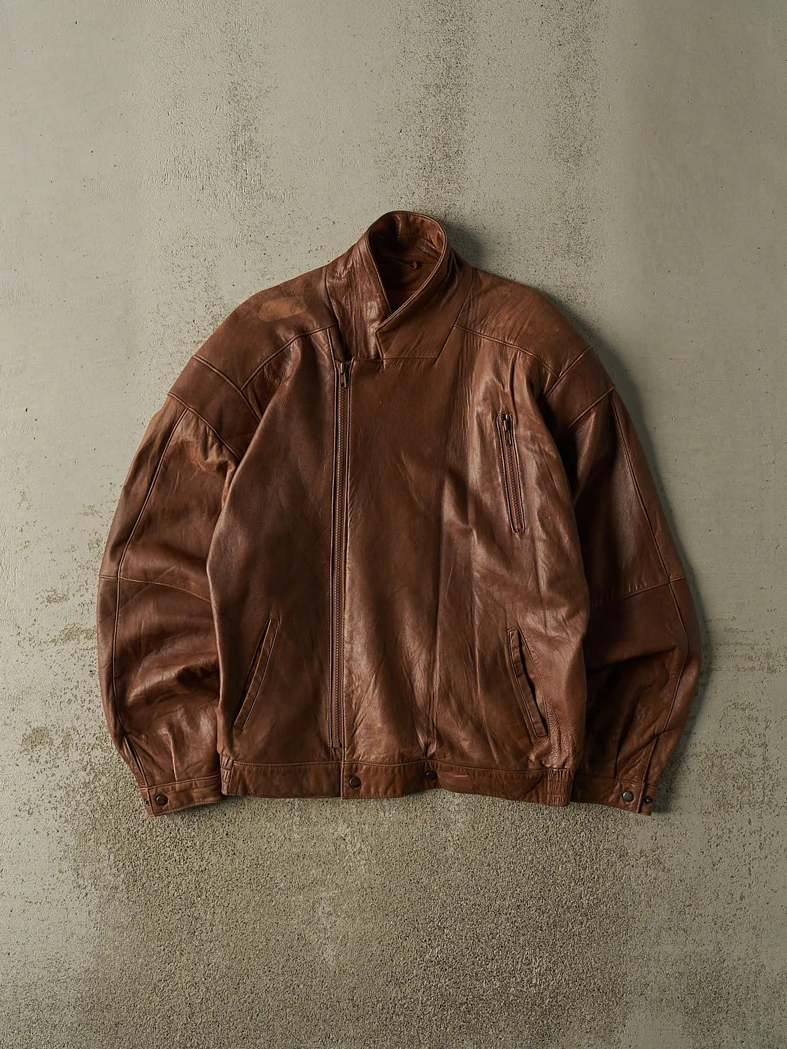 Vintage 90s Brown Soft Leather Jacket (M/L) sold by Rebalance Vintage