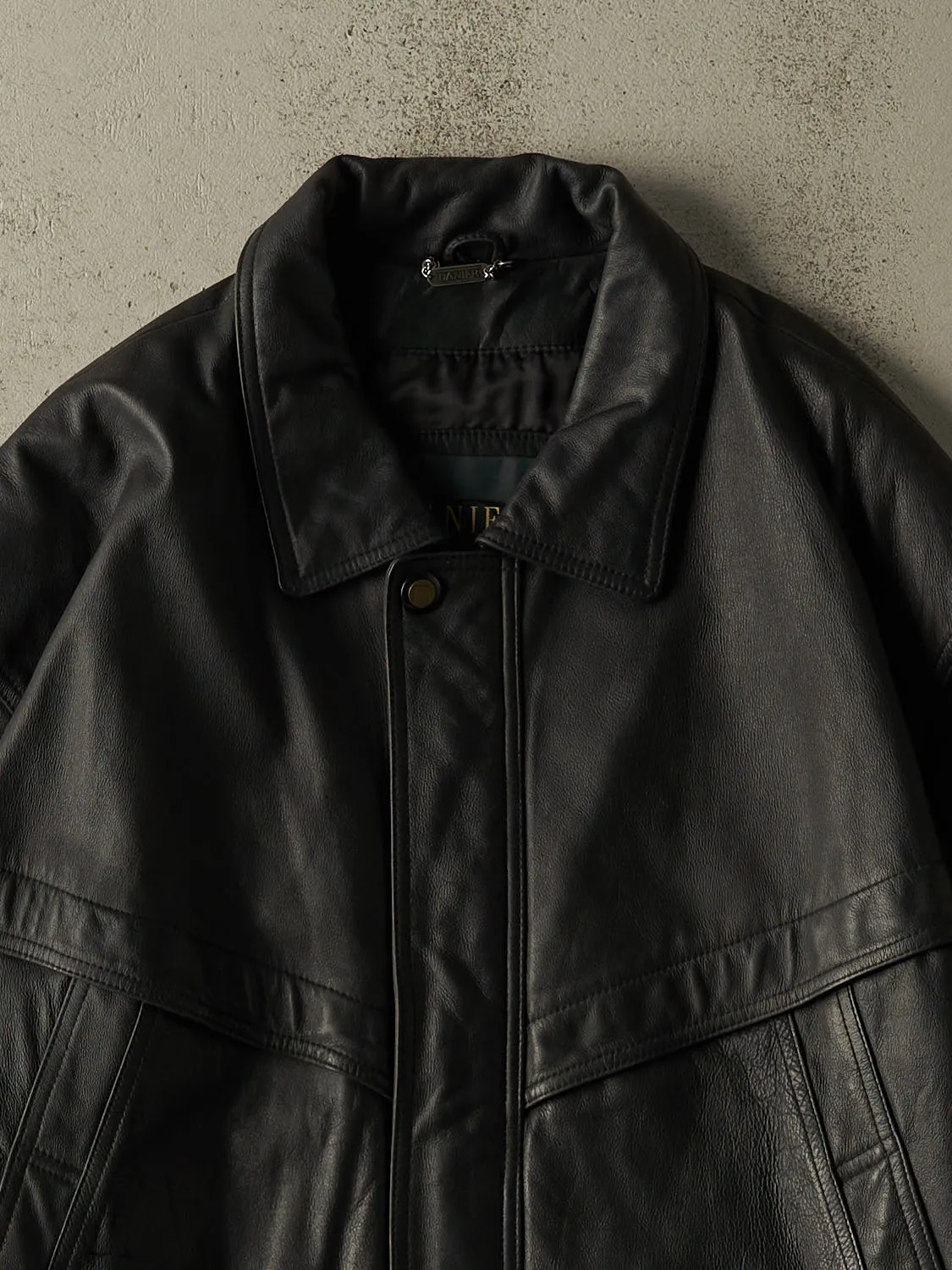 Vintage 90s Black Danier Leather Jacket (XL) sold by Rebalance Vintage product image thumbnail 3