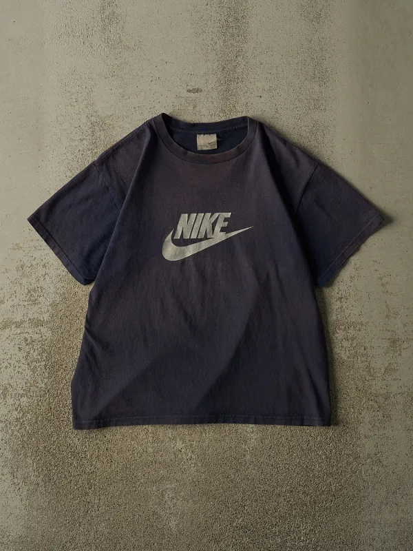 Vintage Y2K Sun Faded Navy Nike Tee (M) made by Rebalance Vintage
