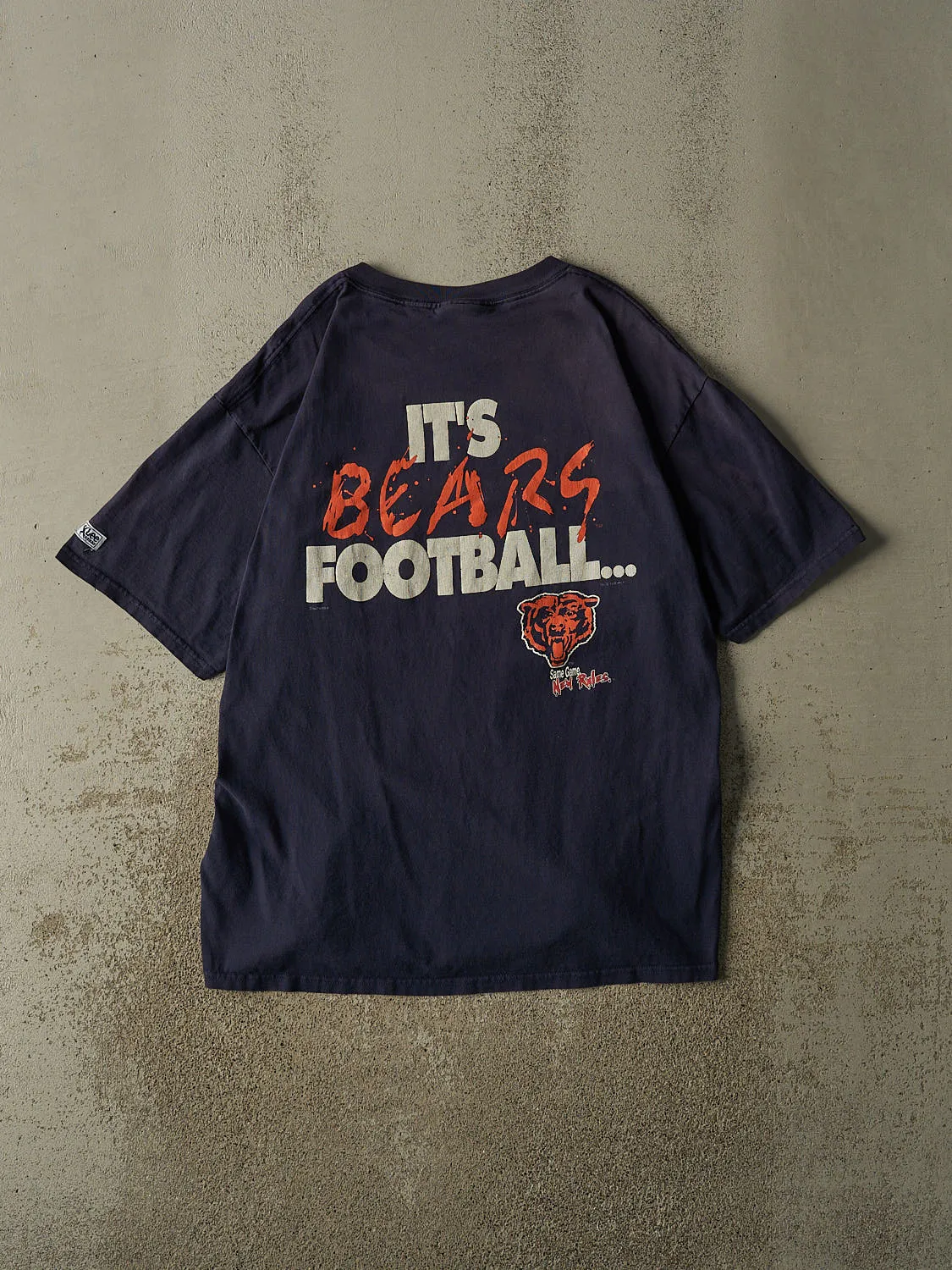 Vintage 95' Navy Blue Chicago Bears "It's Not Just Football" Tee (XL) sold by Rebalance Vintage product image thumbnail 2