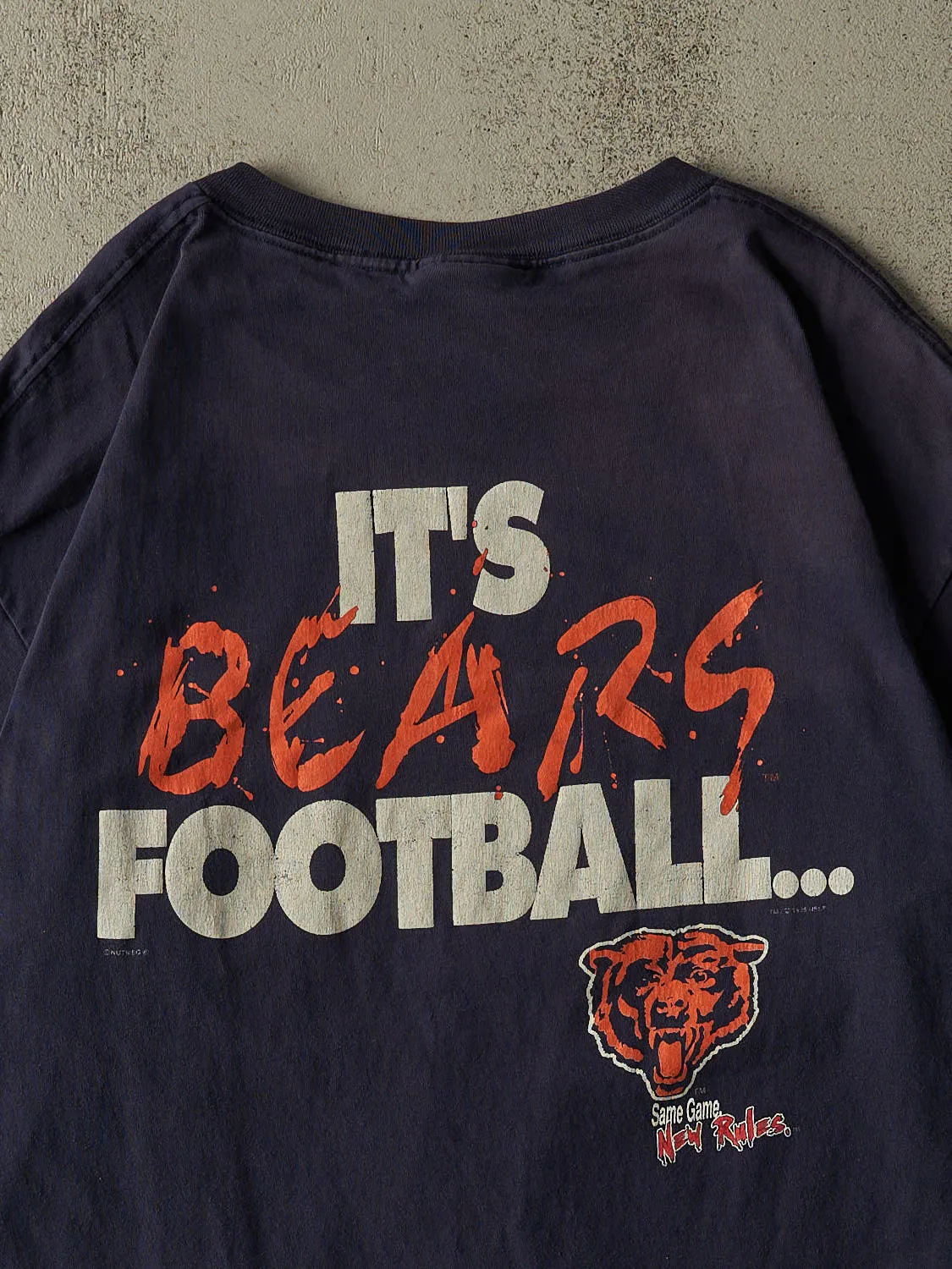 Vintage 95' Navy Blue Chicago Bears "It's Not Just Football" Tee (XL) sold by Rebalance Vintage product image thumbnail 4