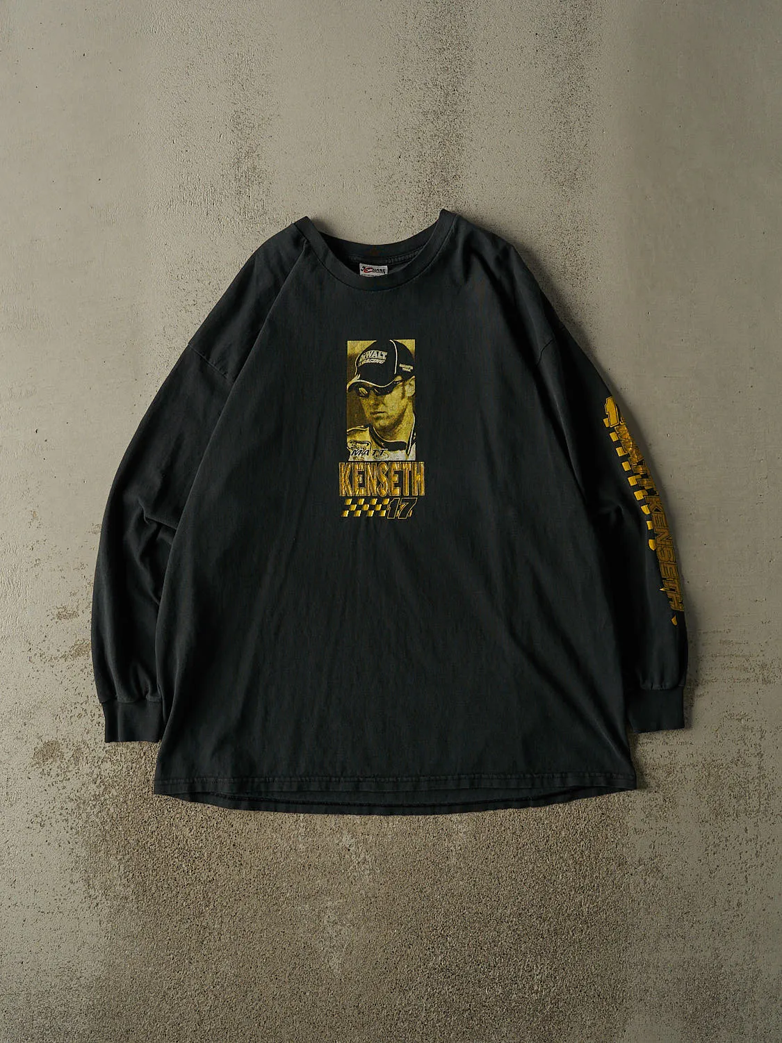 Vintage 04' Faded Black Nascar Matt Kenseth Long Sleeve (XL/XXL) sold by Rebalance Vintage