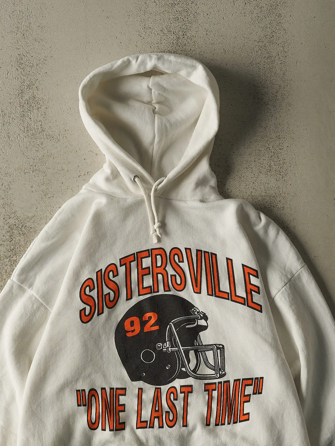 Vintage 92' White Sistersville "One Last Time" Hoodie (XL/XXL) sold by Rebalance Vintage product image thumbnail 2