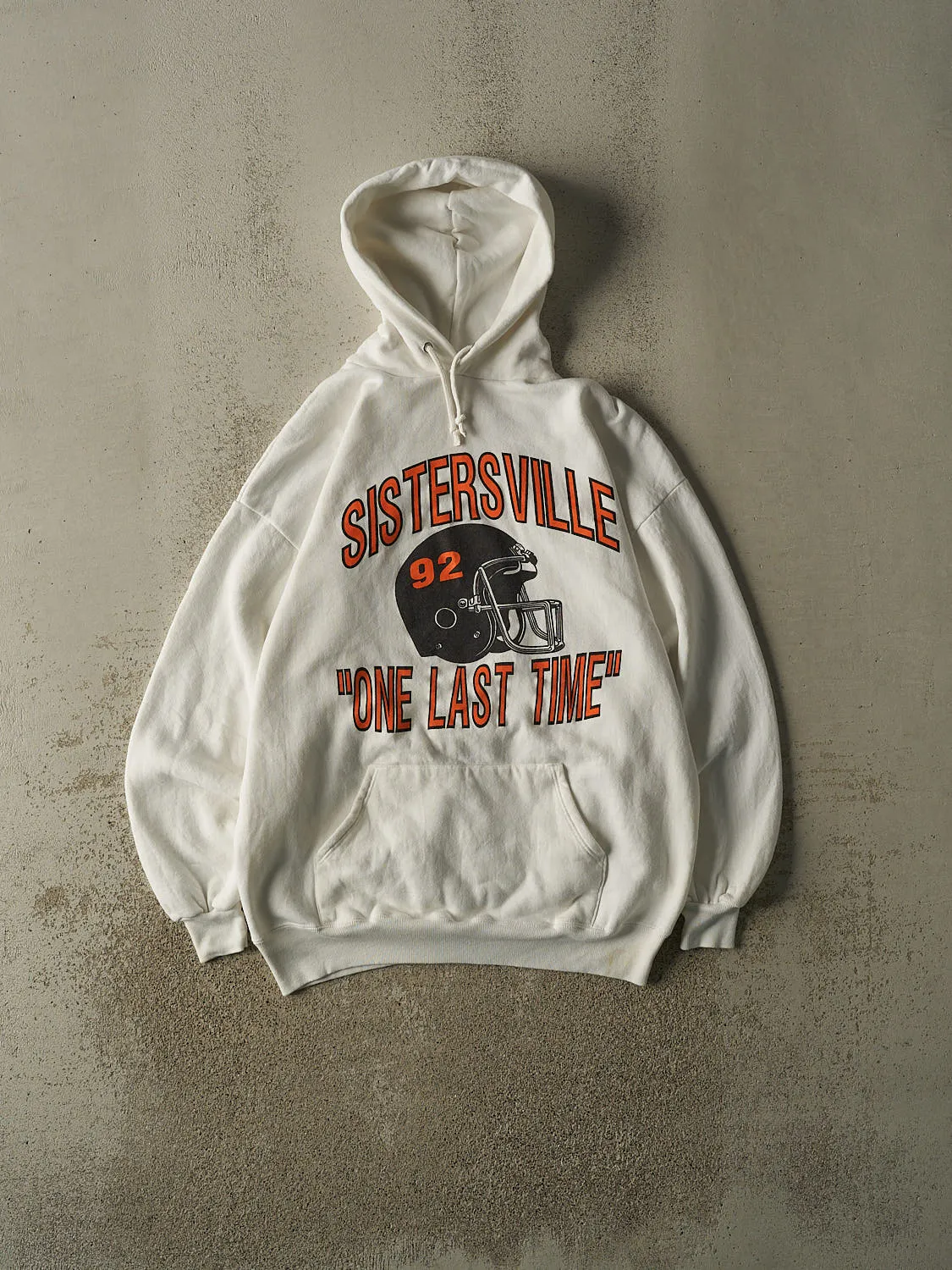 Vintage 92' White Sistersville "One Last Time" Hoodie (XL/XXL) sold by Rebalance Vintage