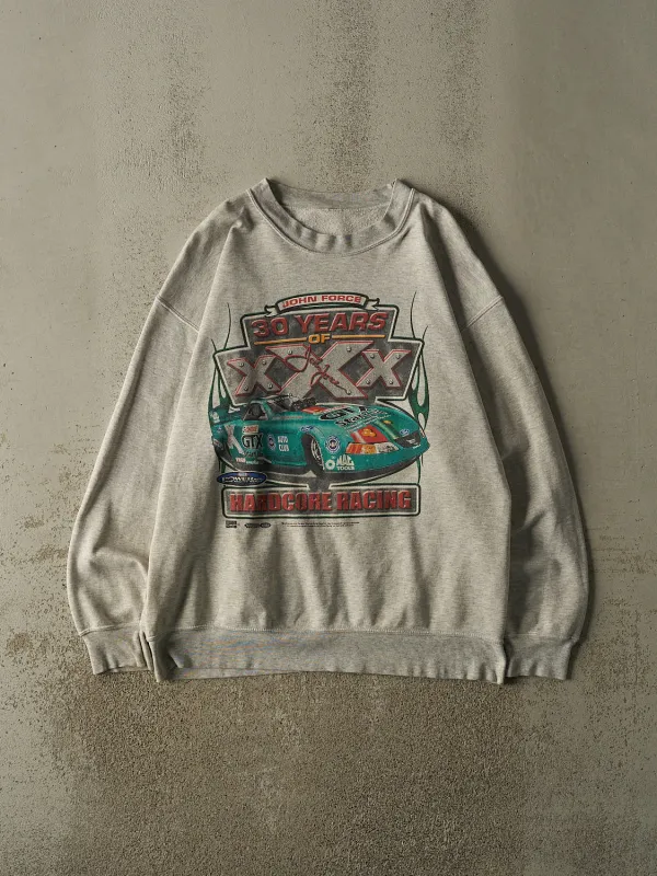 Vintage 05' Heather Grey John Force Racing Crewneck (XL/XXL) made by Rebalance Vintage