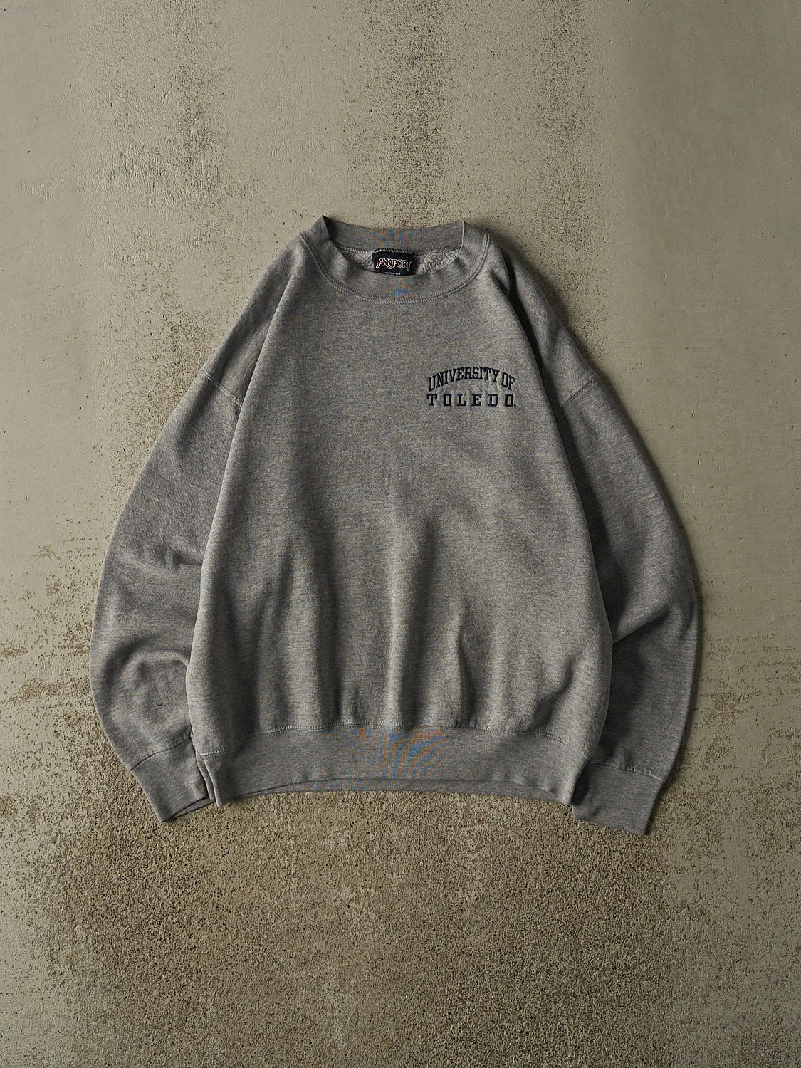 Vintage 90s Grey University of Toledo Crewneck (L) sold by Rebalance Vintage