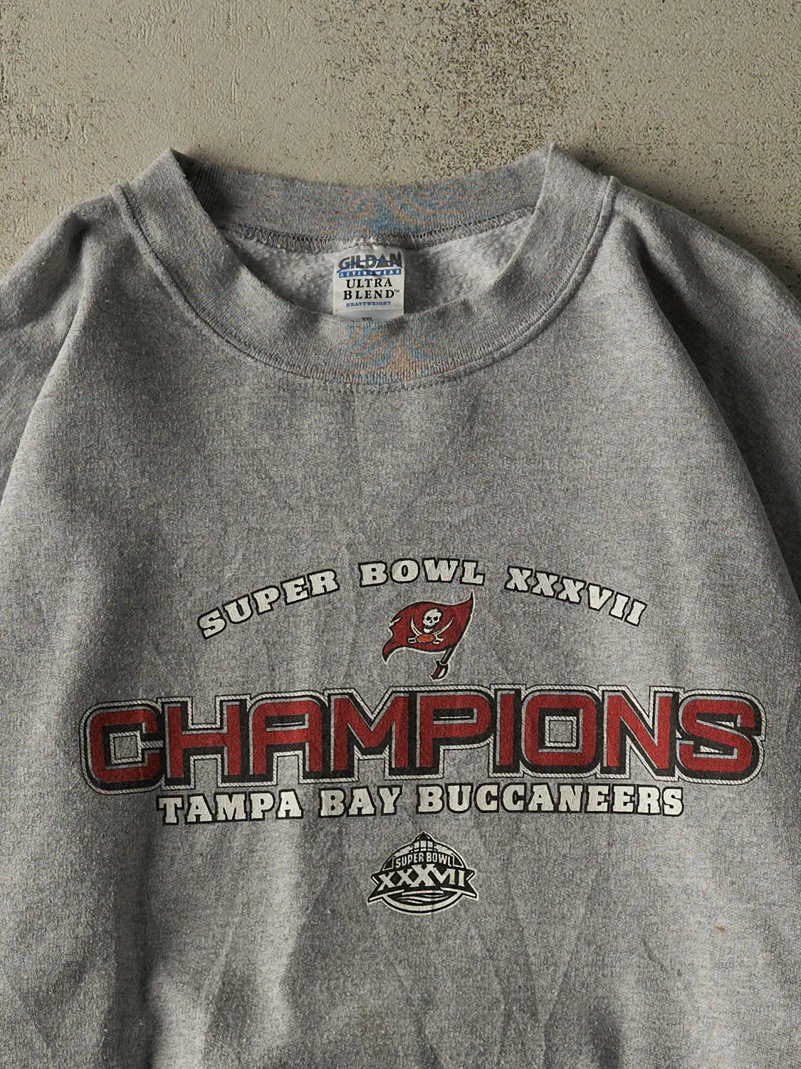 Vintage Y2K Grey Tampa Bay Buccaneers Super Bowl XXXVII Champions Crewneck (XXL/XXXL) sold by Rebalance Vintage product image thumbnail 2