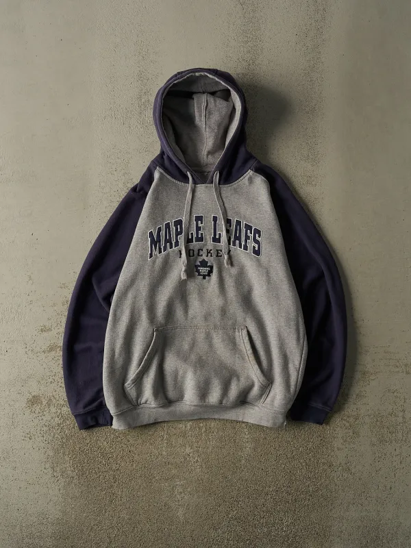 Vintage Y2K Grey & Navy Toronto Maple Leafs Hoodie (M/L) made by Rebalance Vintage