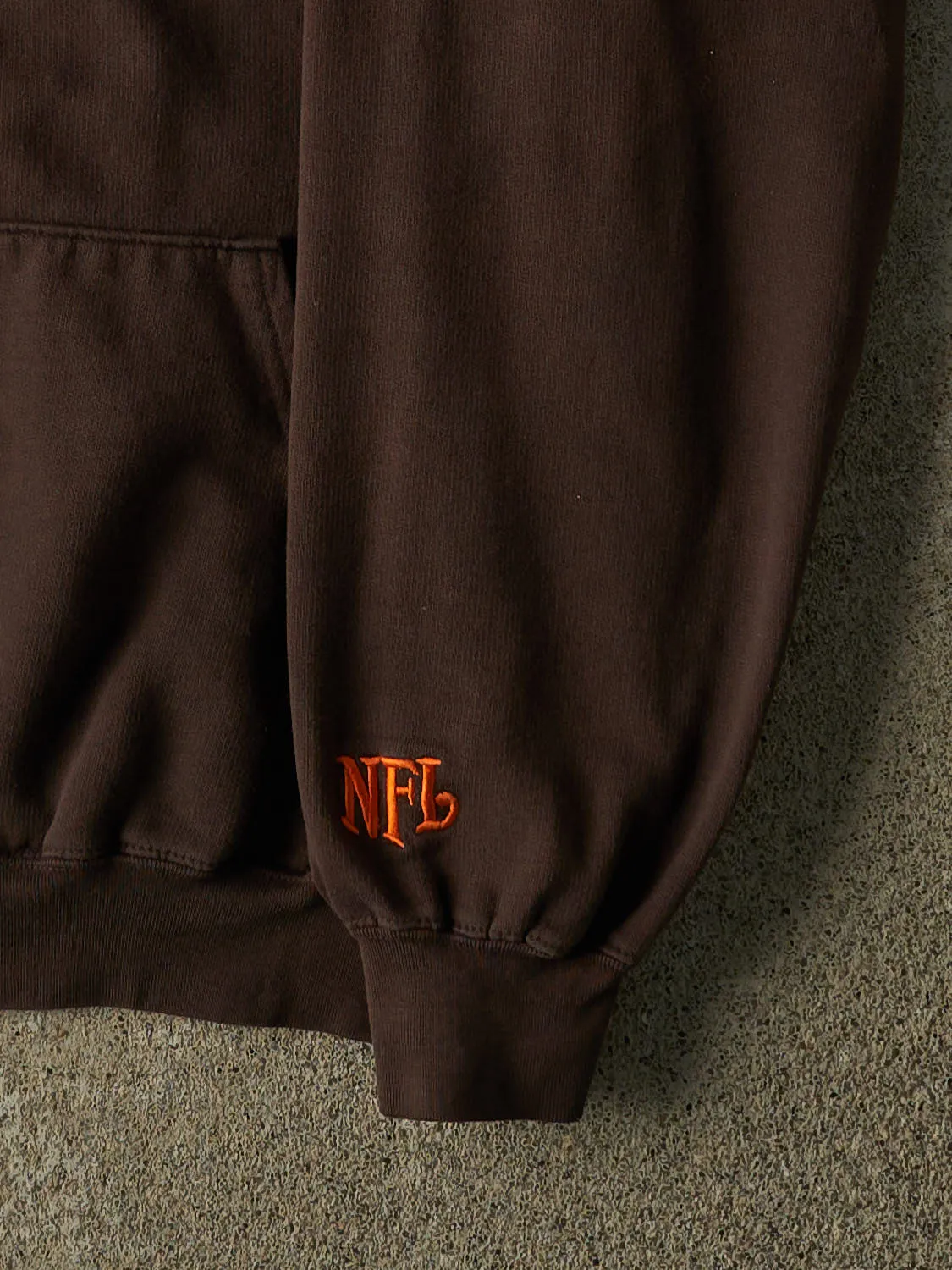 Vintage Y2K Brown Cleveland Browns Embroidered Hoodie (M/L) sold by Rebalance Vintage product image thumbnail 4