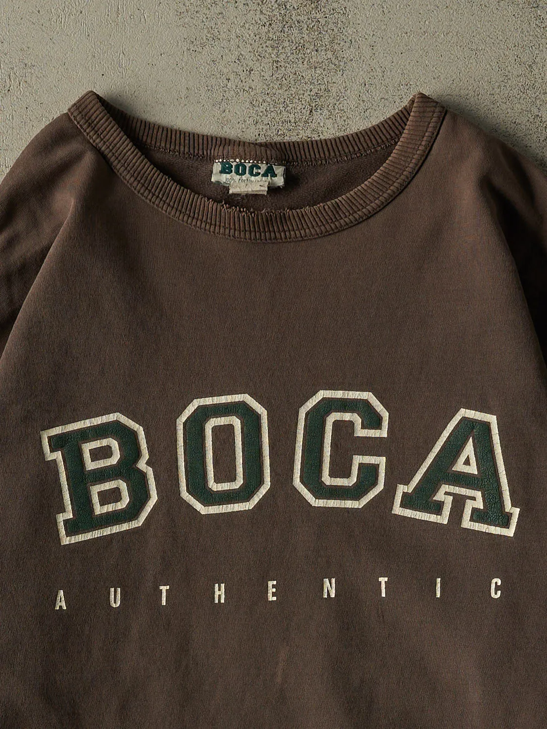 Vintage 90s Sun Faded Brown Boca Crewneck (XL/XXL) sold by Rebalance Vintage product image thumbnail 2