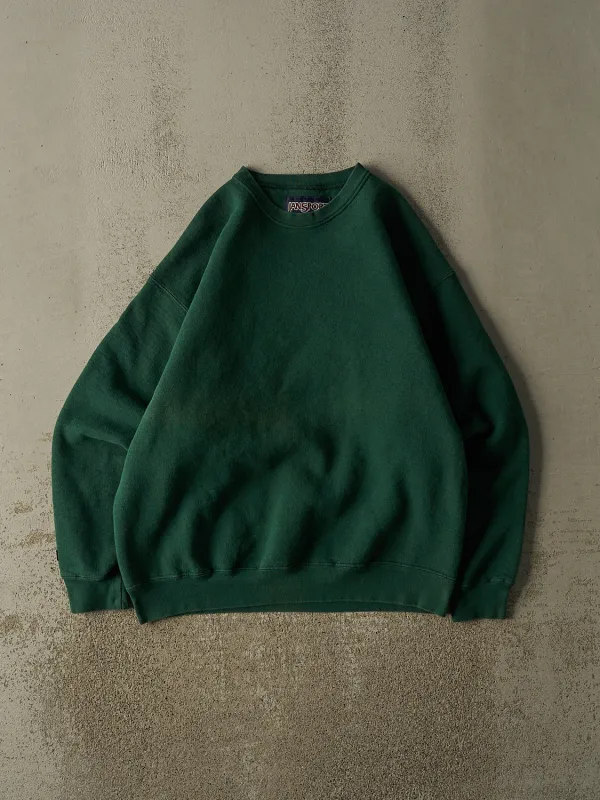 Vintage 90s Green Blank Crewneck (XL) made by Rebalance Vintage