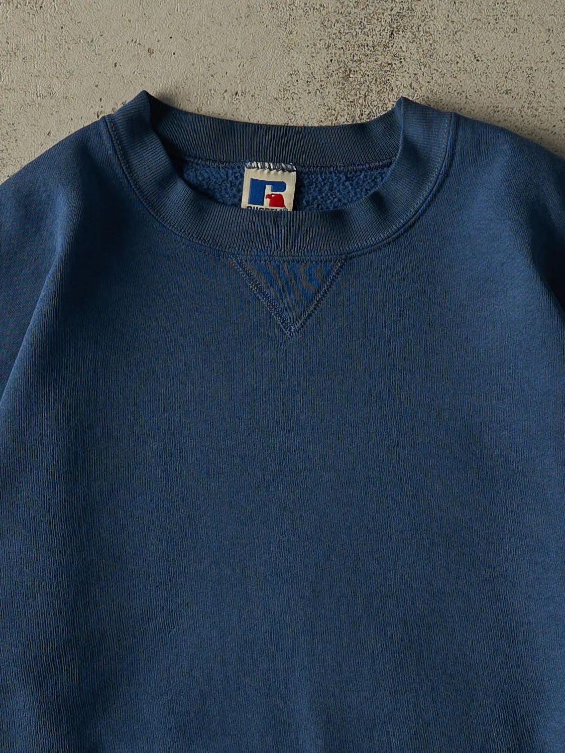 Vintage 90s Blue Russell Athletic Blank Crewneck (L/XL) sold by Rebalance Vintage product image thumbnail 2